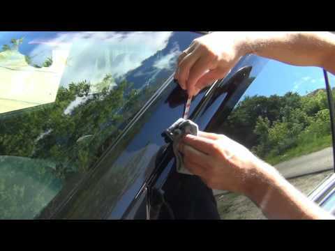 Как установить дефлекторы на окна и капот, видео