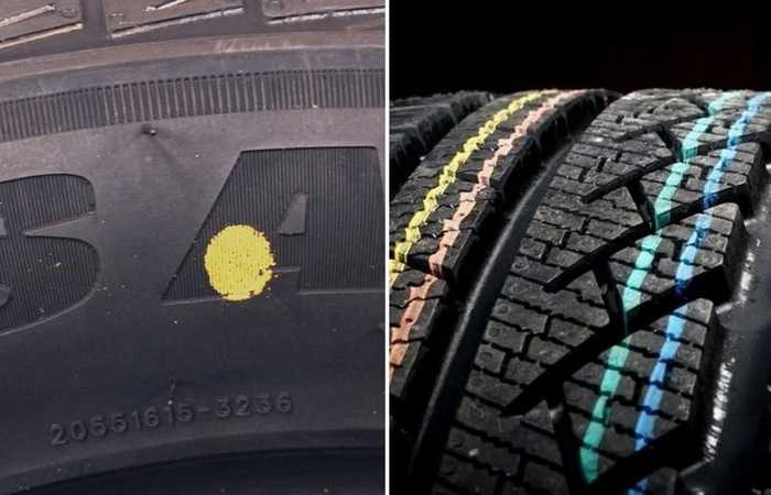 Что обозначают цветные полосы на шинах?